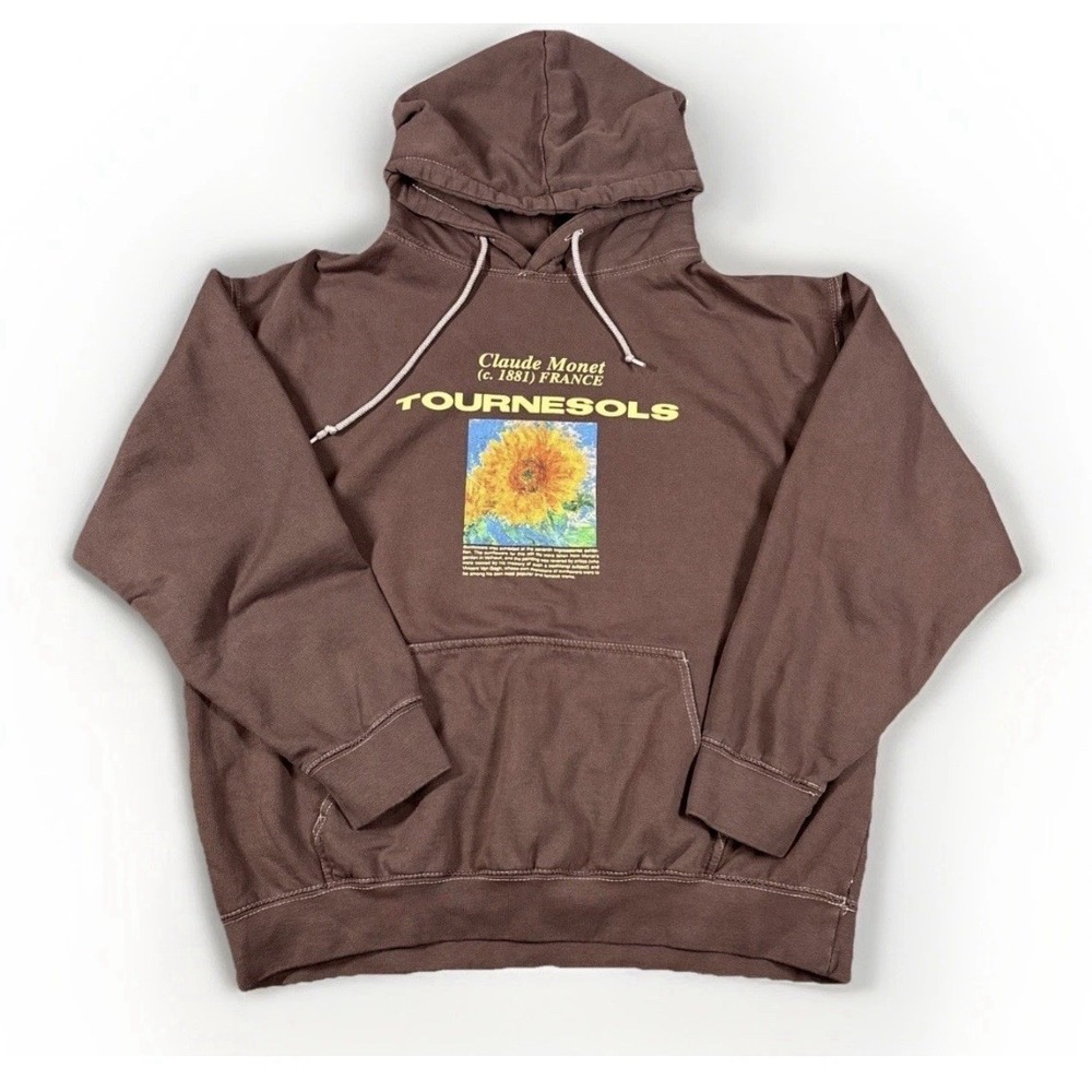 Philcos Pacsun Claude Monet Brown Sweatshirt Size Medium